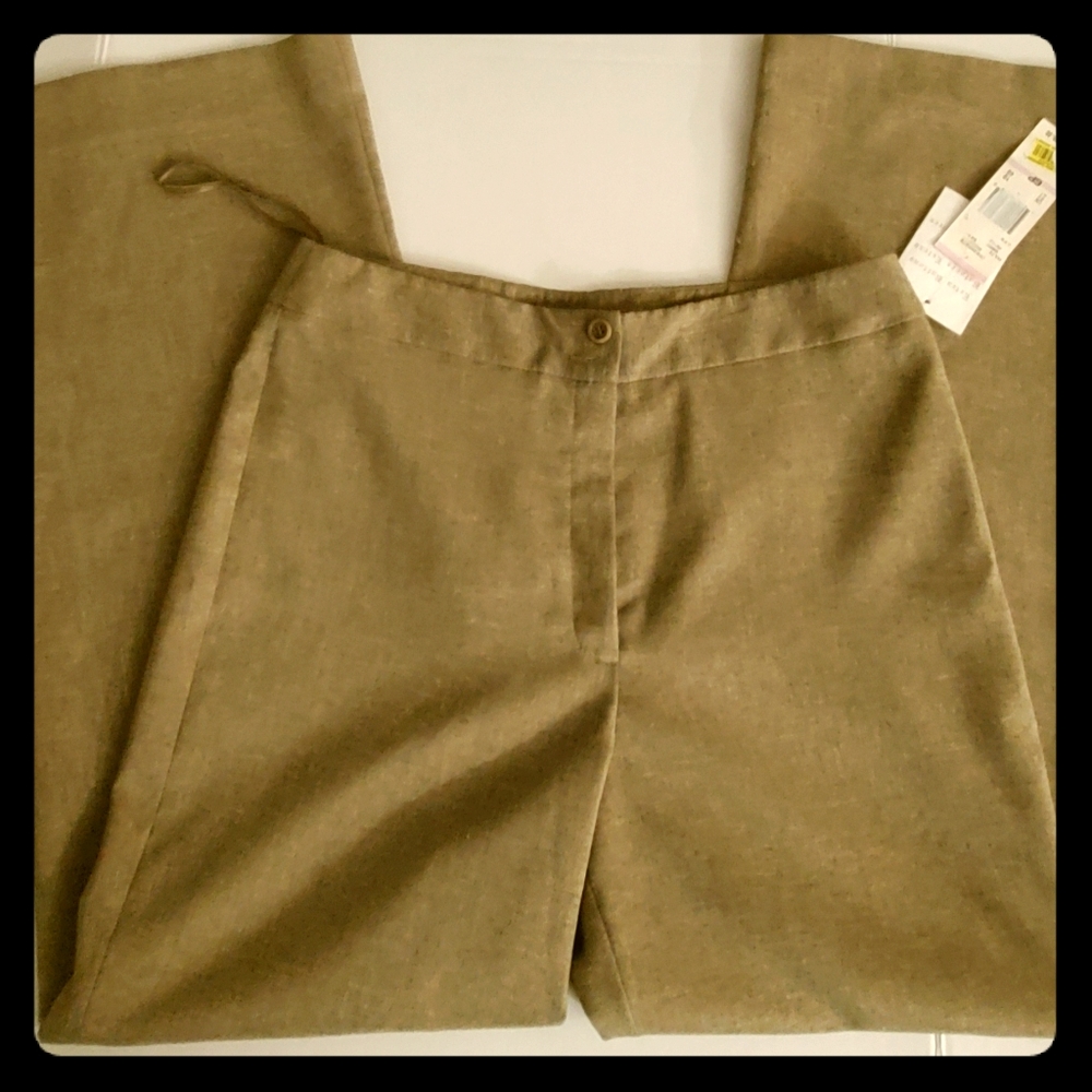 ANNE KLEIN Size 6P Women's Brown Straight Leg